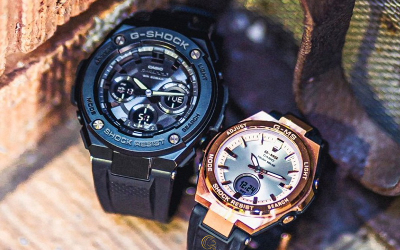 dong ho g-shock baby g gst-300 va msg s200 gia re tai thai binh