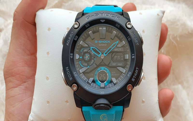 dong ho casio nu g shock ga 2000 xanh chinh hang gia re tai tay ninh-min